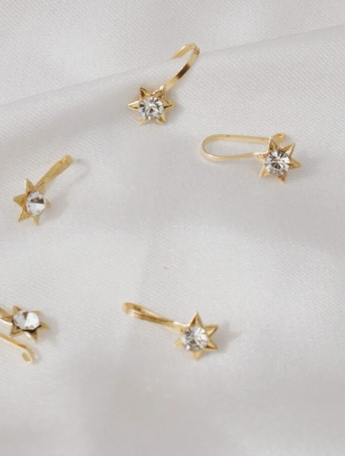 Fake star nose pin