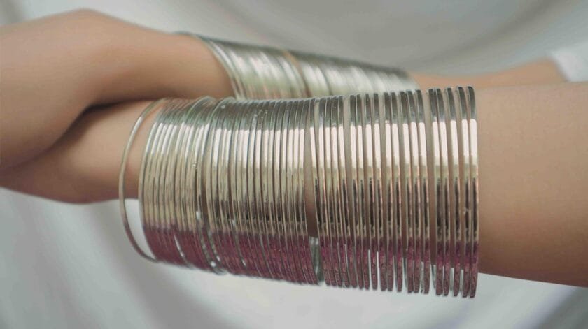 Silver steel Bangles - Image 3