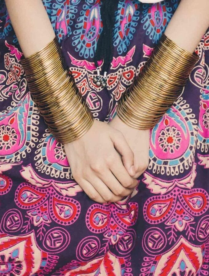 Golden steel bangles