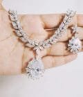 Diamente silver zircon necklace set - Image 2