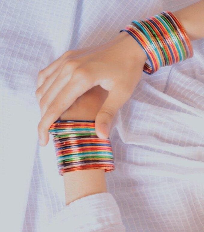 Multicolor metal Bangles