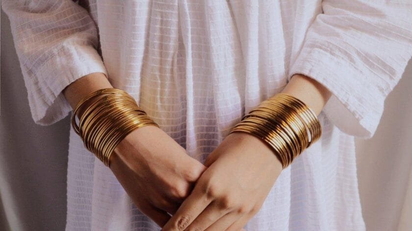 Golden steel bangles - Image 2