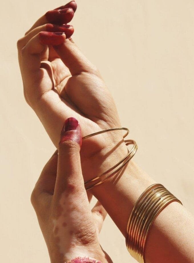 Dull Gold metal bangles