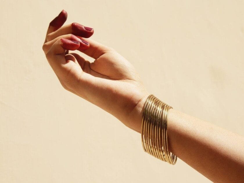 Dull Gold metal bangles
