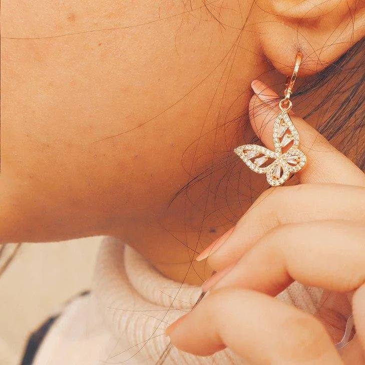 Papillon zirconia earrings - Image 2