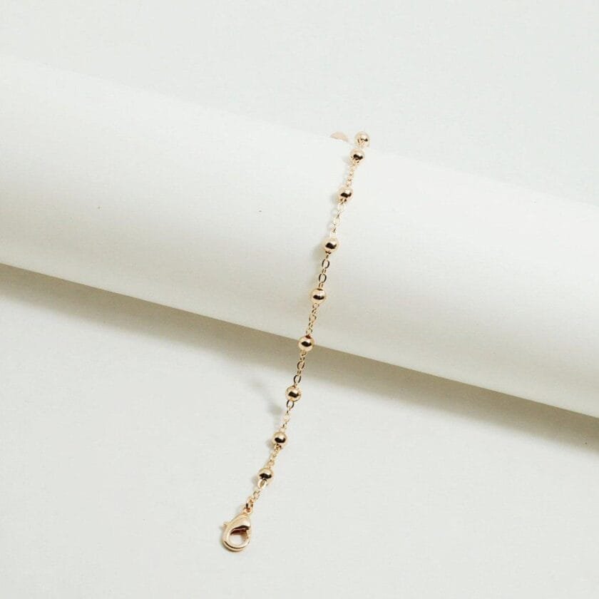 bead cascade gold bracelet - Image 4