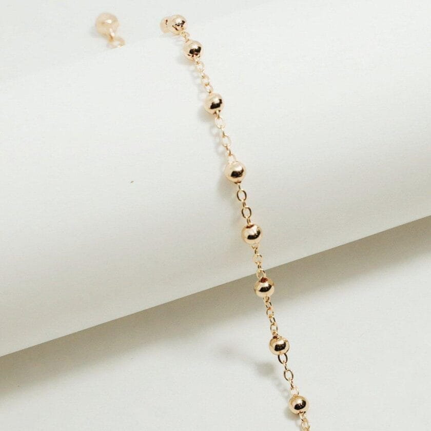 bead cascade gold bracelet - Image 2