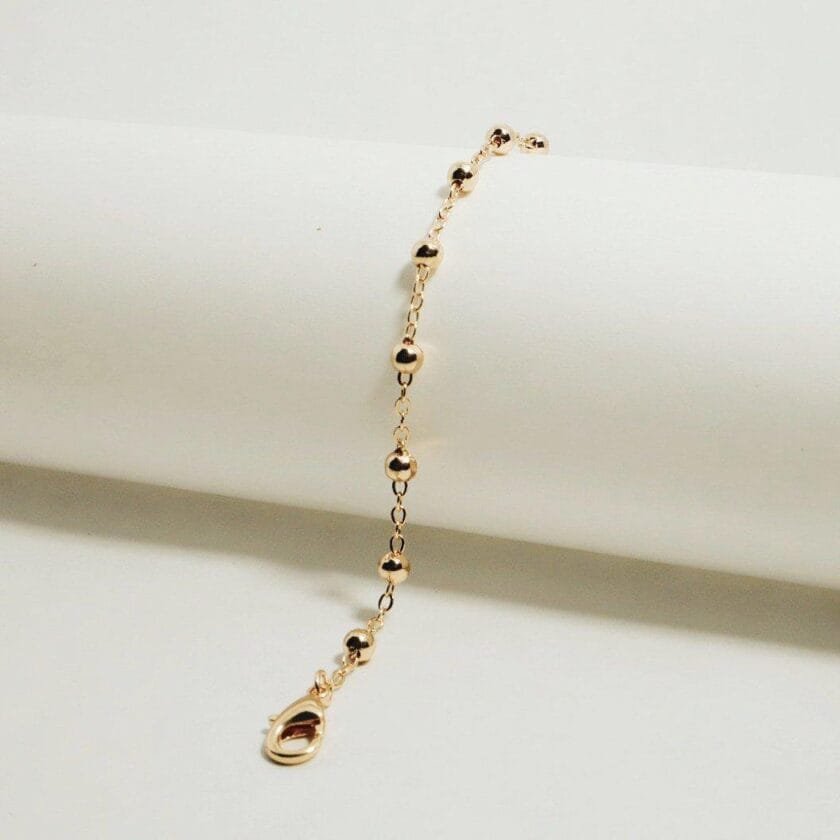 bead cascade gold bracelet - Image 3