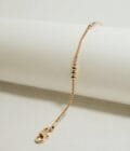 triple gleam beaded gold bracelet - Image 2