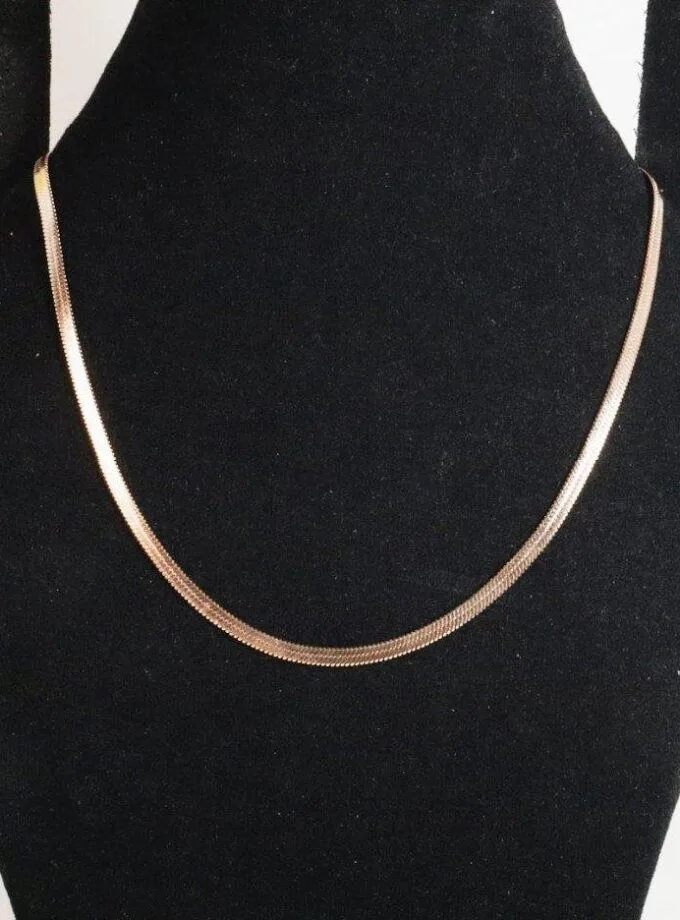 Snake chain rose gold