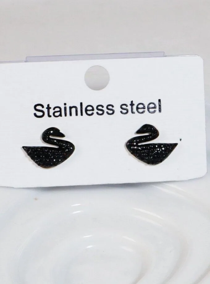Black swan studs