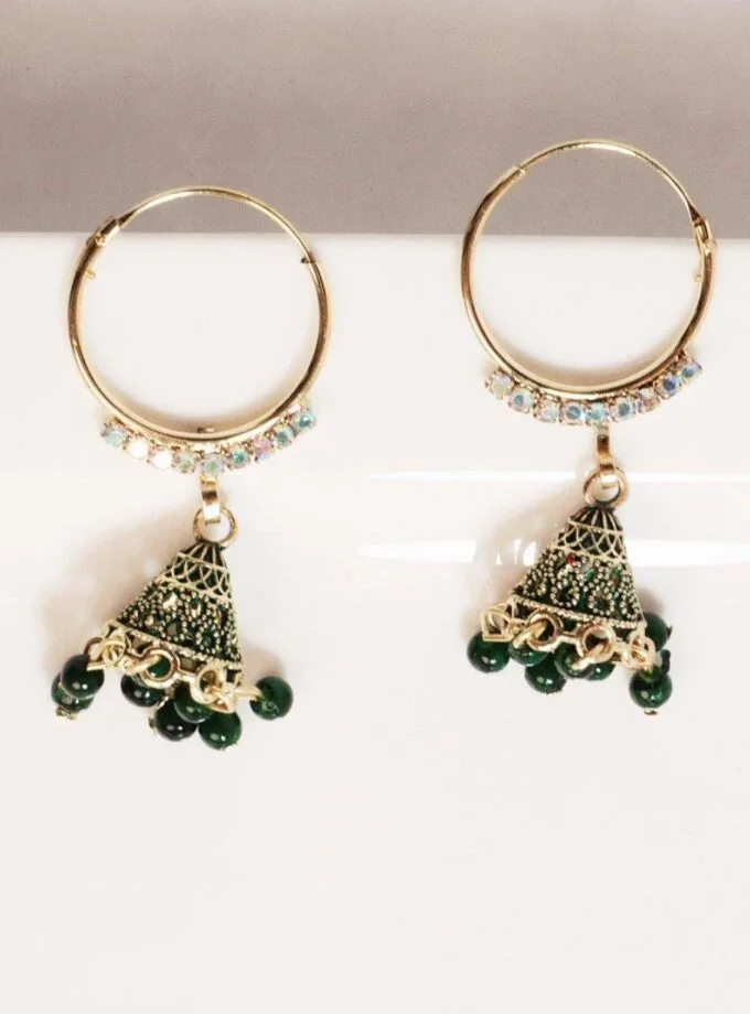 Bali jhumki green