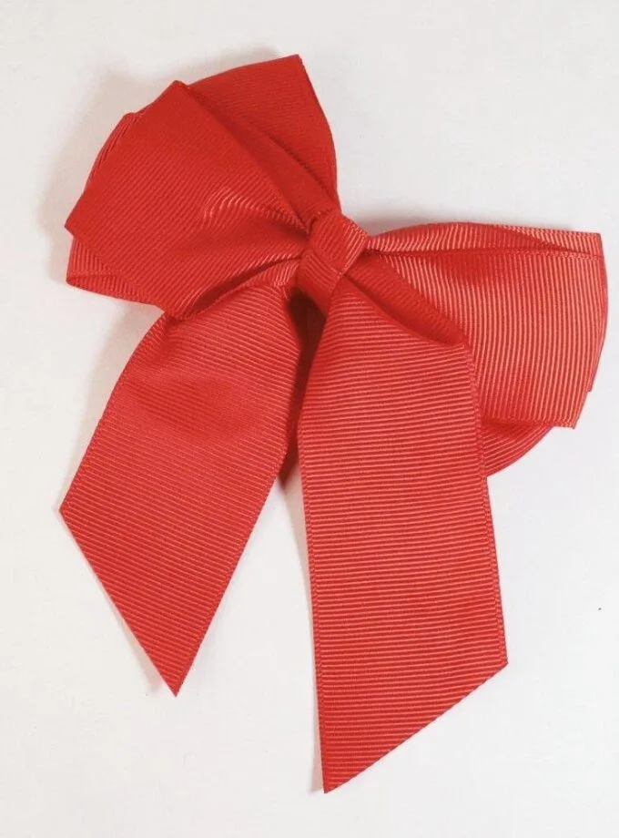 Red bow hair clip