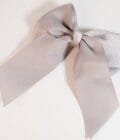 Grey bow hair clip