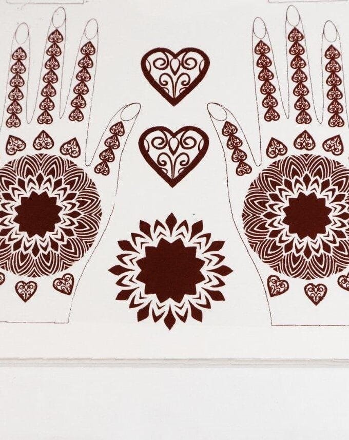 henna stickers age 7-18 years