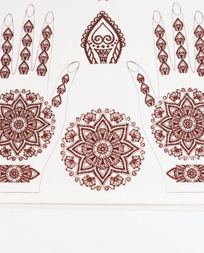 henna stickers age 7-18 years