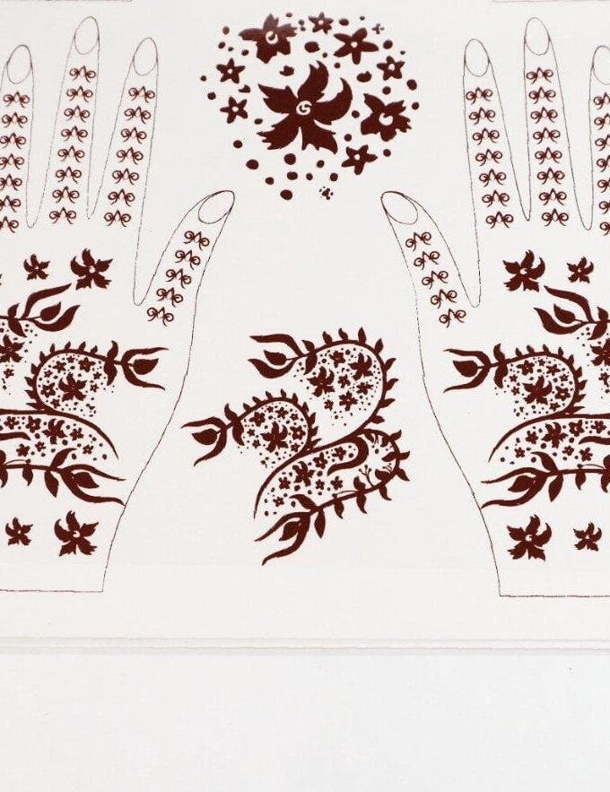 henna stickers age 7-18 years