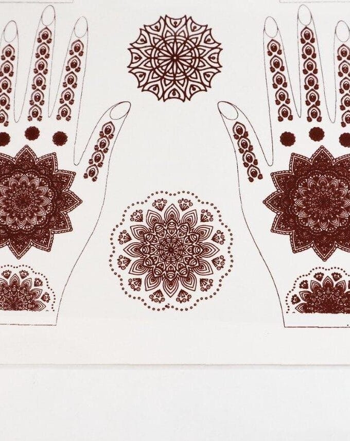 henna stickers age 7-18 years