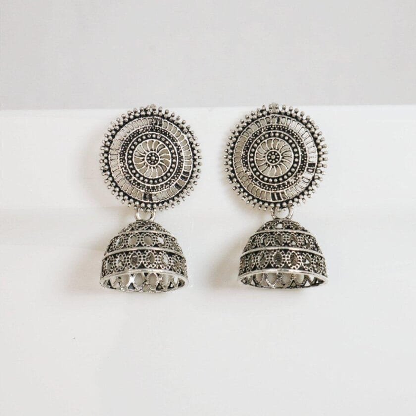 Bano Silver jhumki