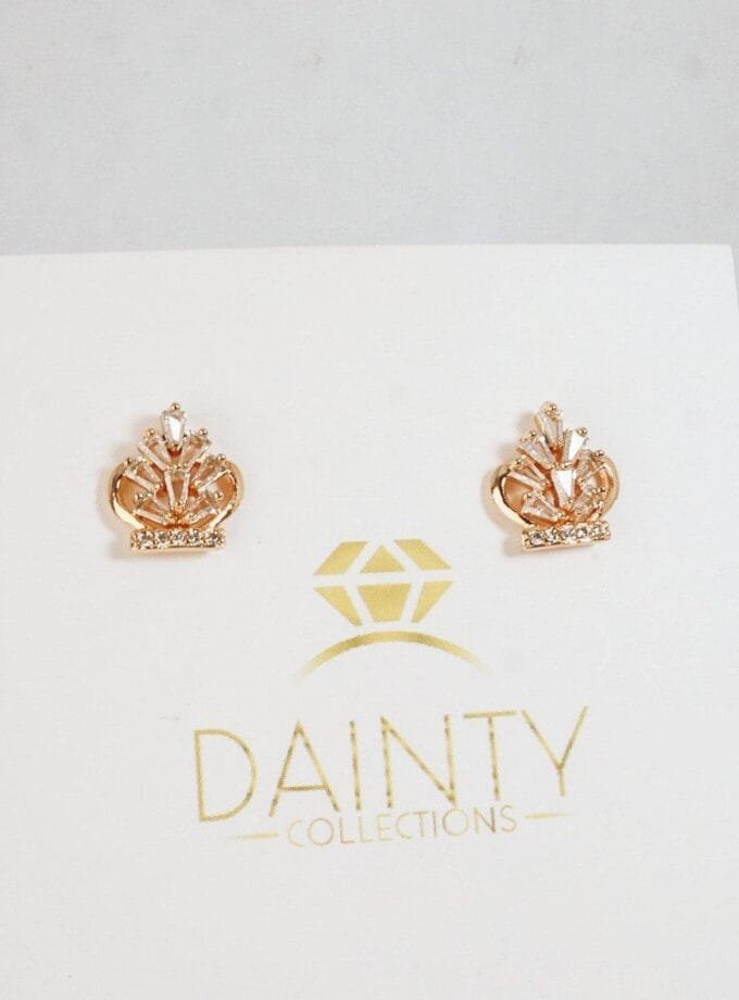Crown gold studs