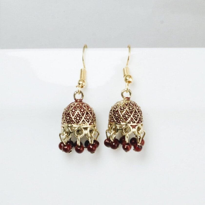 Mumtaz jhumki maroon