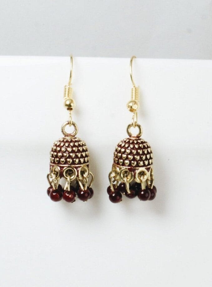Bano jhumki maroon