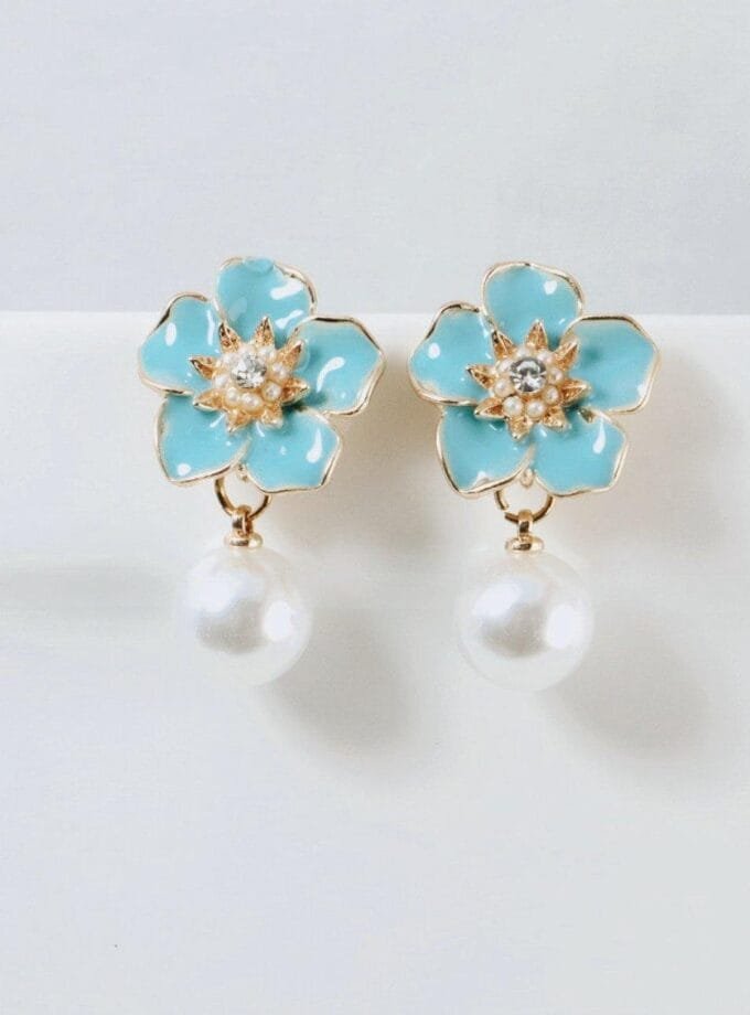 Blossom pearl drops sky blue