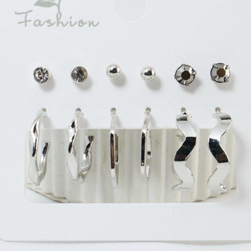 Studs earrings pack-8 - Image 2