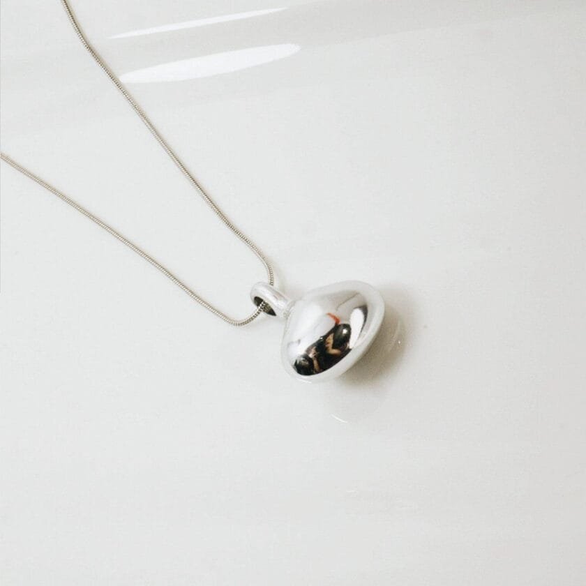 pot pendant chain silver