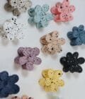 Korean flower hair claw matt - Image 3