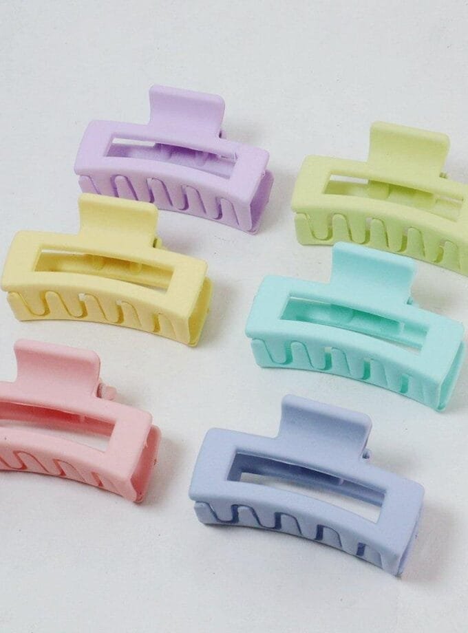 Korean Square jaw hair clip matt
