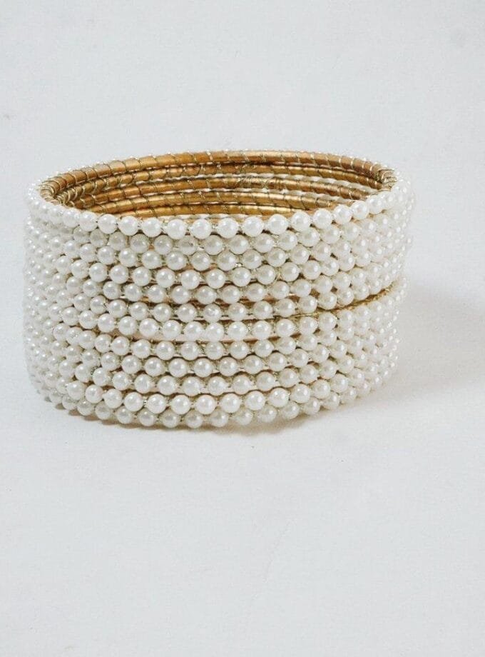 Pearl bangles pack of 6