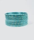 Turquoise metal bangles - Image 2