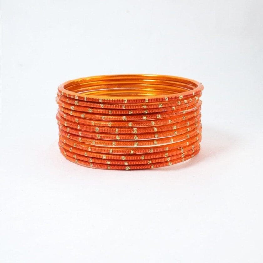 Orange metal bangles - Image 2