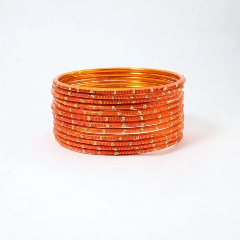 Orange metal bangles - Image 2