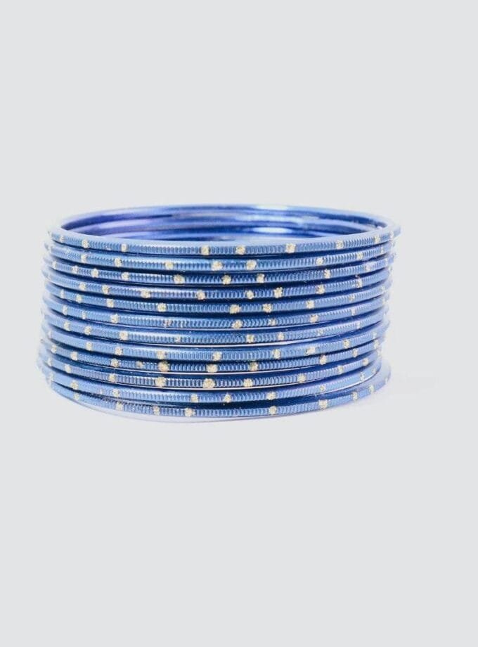 Blue metal bangles