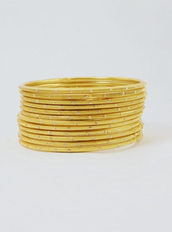 Yellow metal bangles