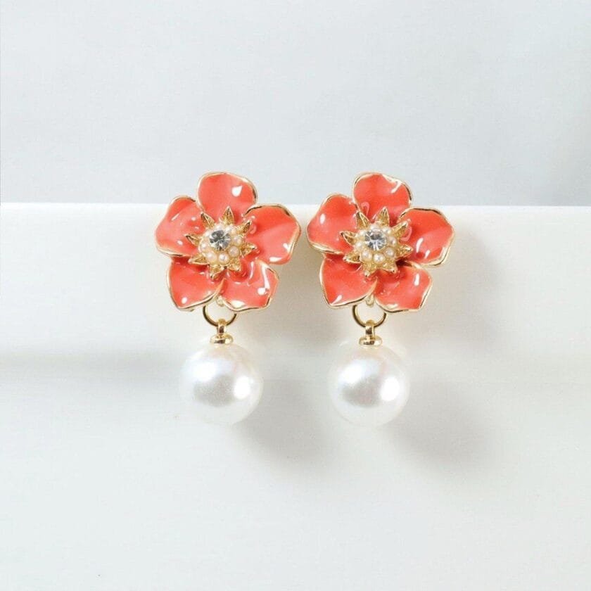 Blossom pearl drops peach orange