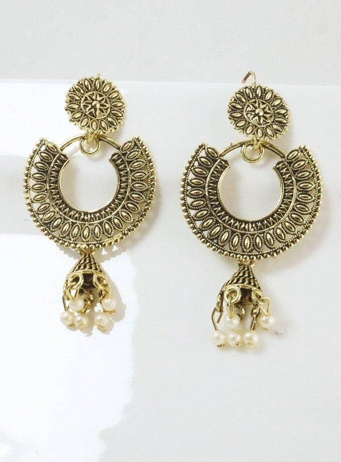 Mehrunisa golden jhumki