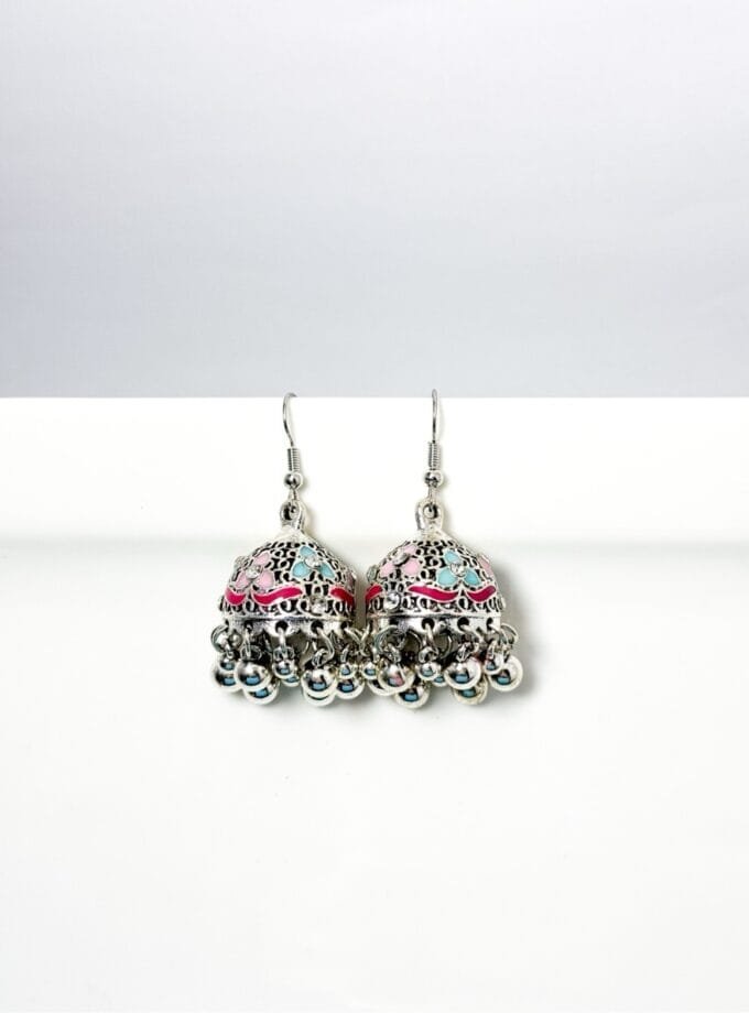 Matka jhumka silver (8 colors)