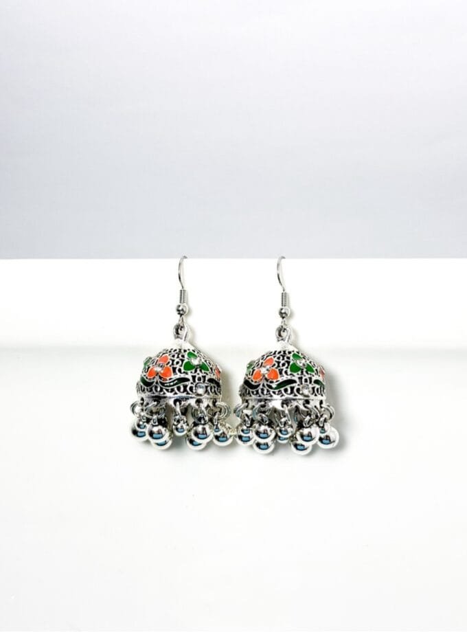 Matka jhumka silver (8 colors)