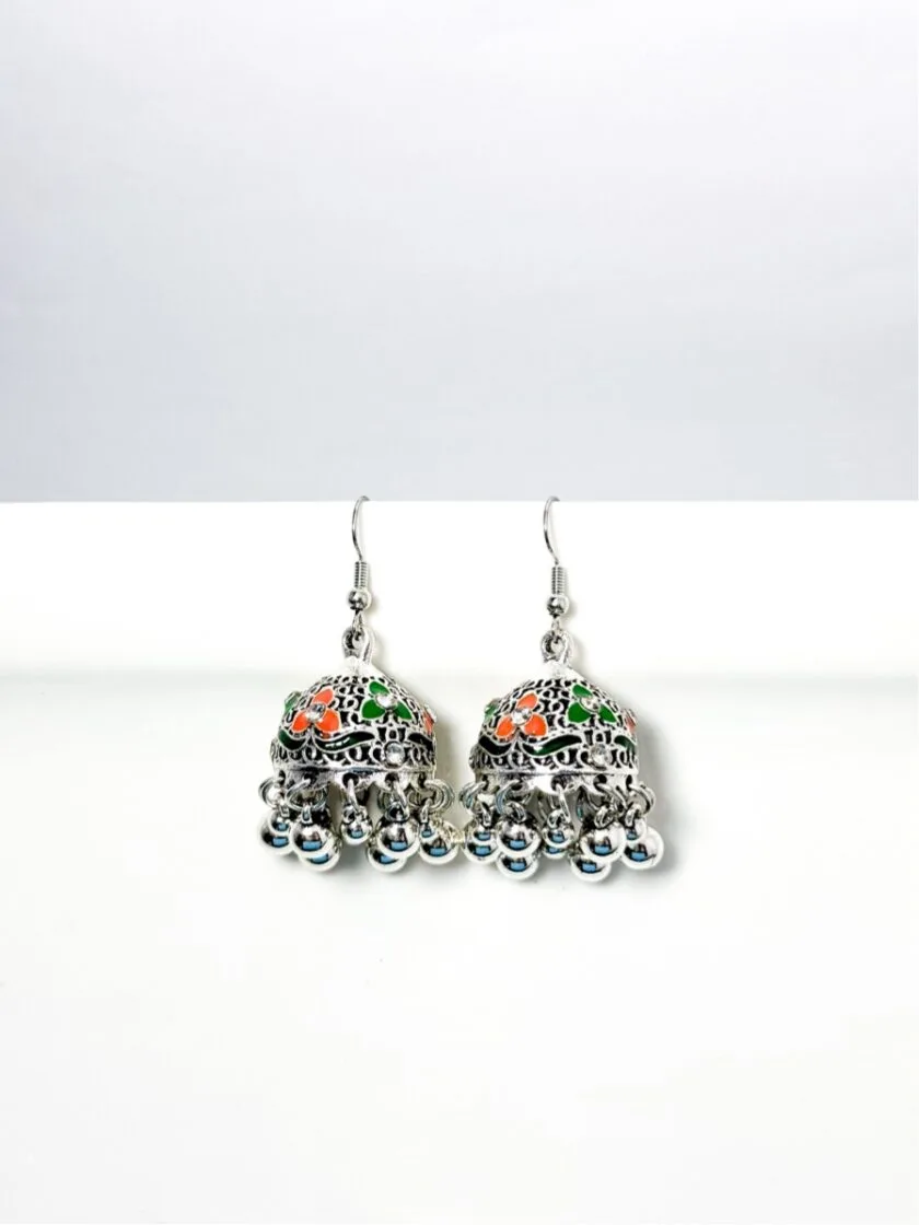 Matka jhumka silver (8 colors) - Image 7