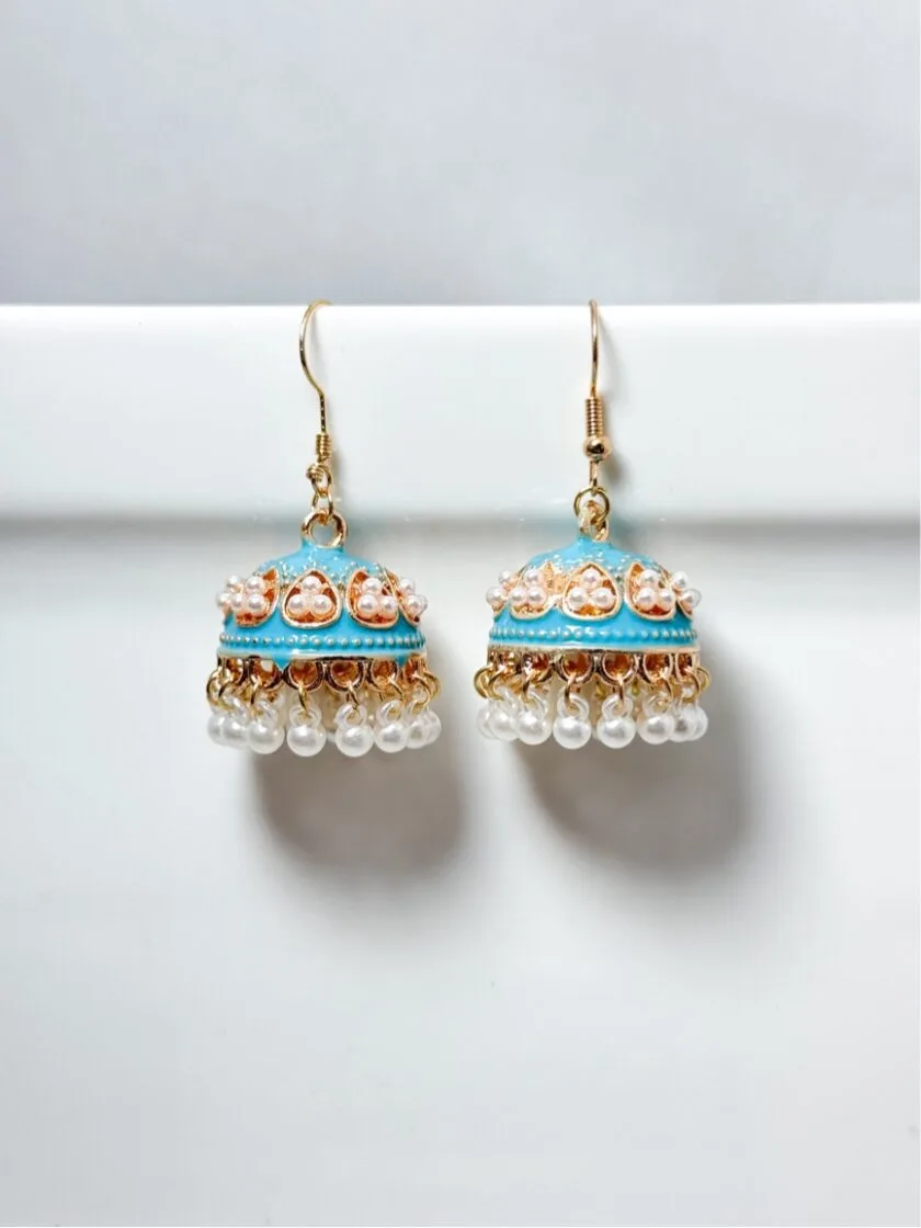 Matka jhumki pearls (12 colors) medium - Image 7