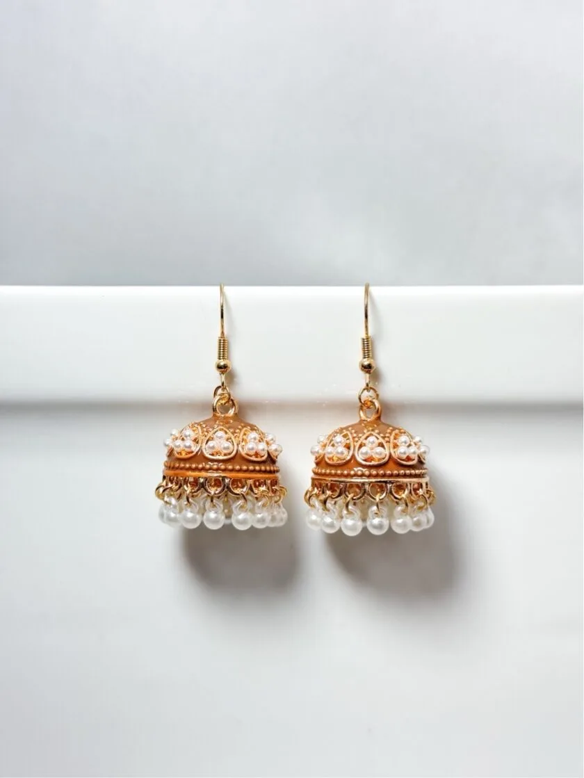 Matka jhumki pearls (12 colors) medium - Image 11