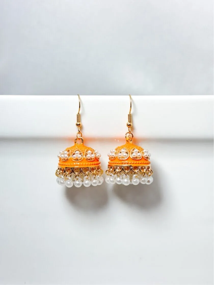 Matka jhumki pearls (12 colors) medium - Image 12