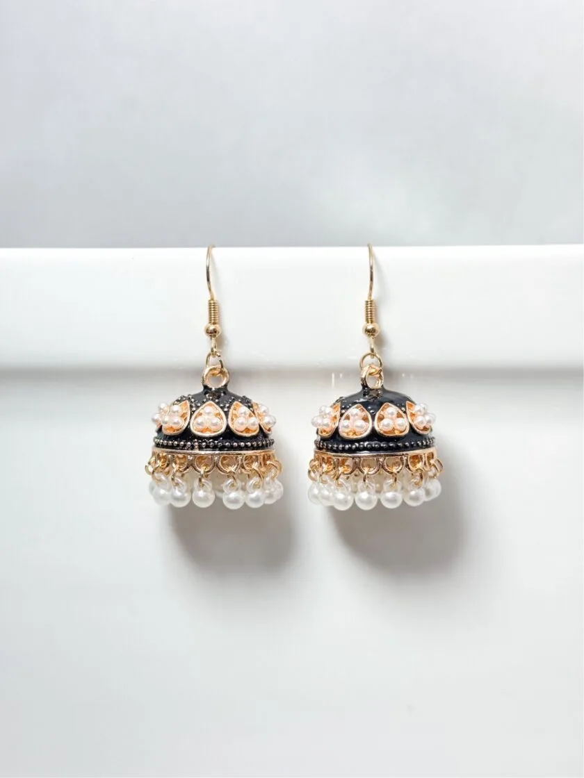 Matka jhumki pearls (12 colors) medium - Image 13