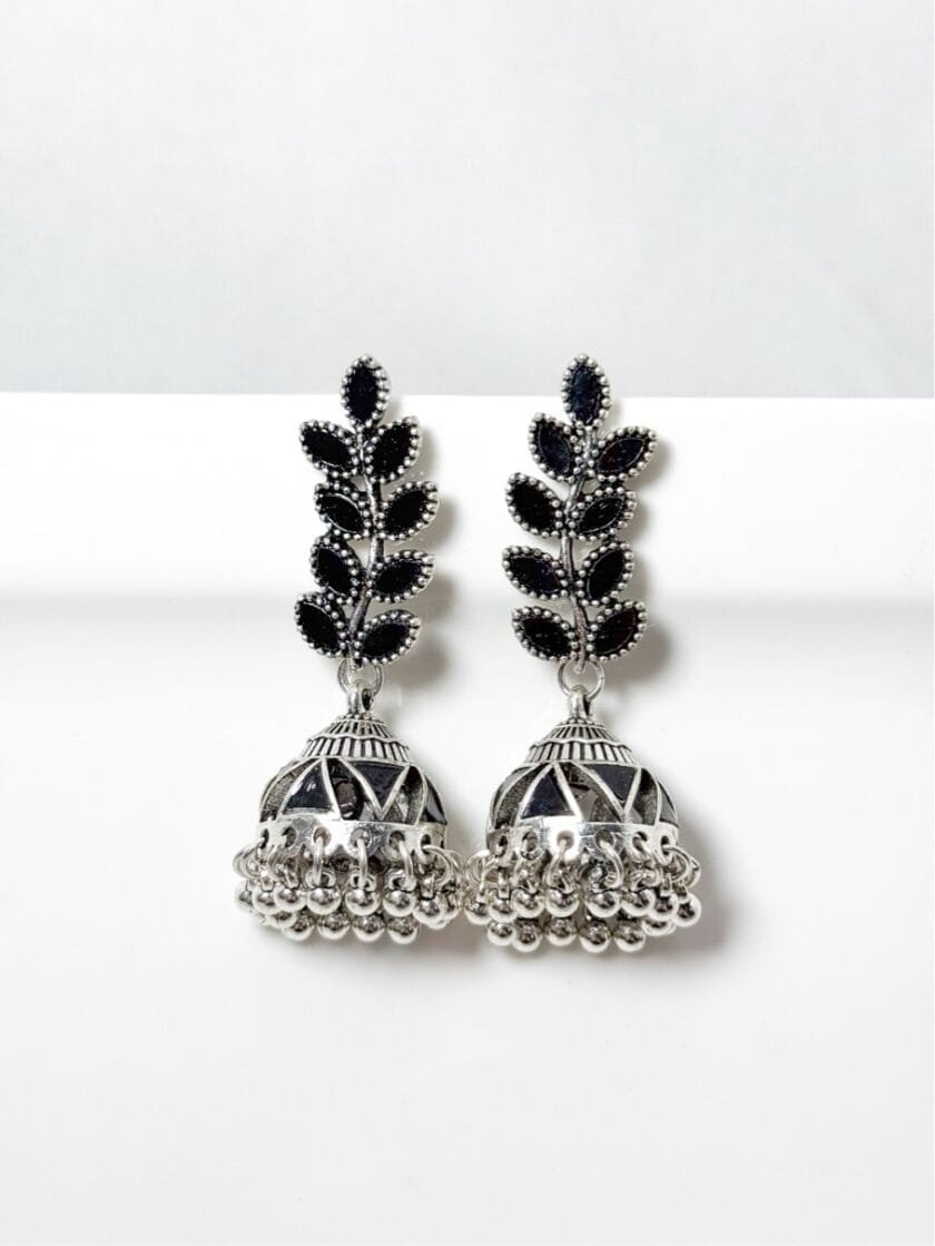 Jahanara jhumki silver (8 colors) - Image 4