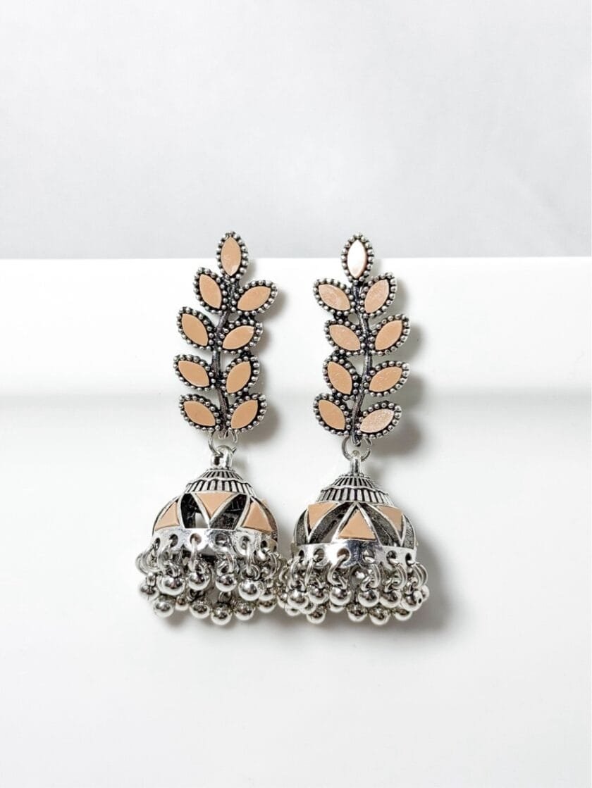 Jahanara jhumki silver (8 colors) - Image 6