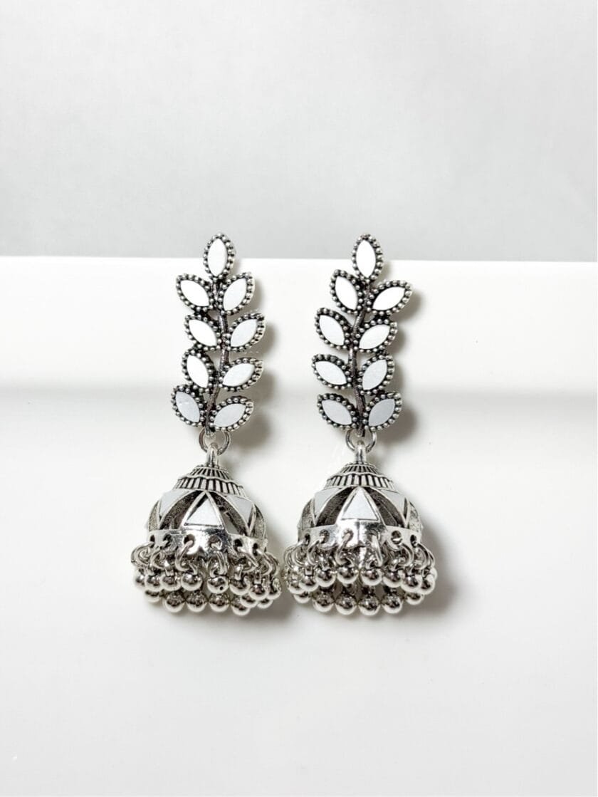 Jahanara jhumki silver (8 colors) - Image 7