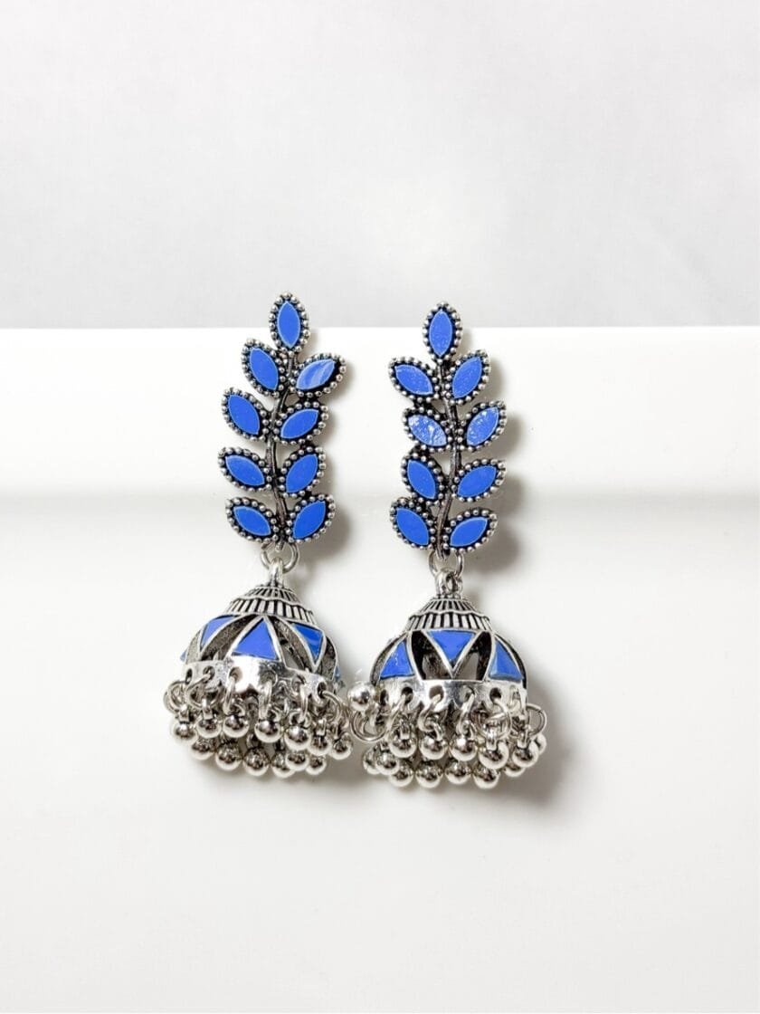 Jahanara jhumki silver (8 colors) - Image 8